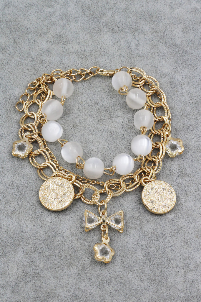 Fashion crystal bow bracelet