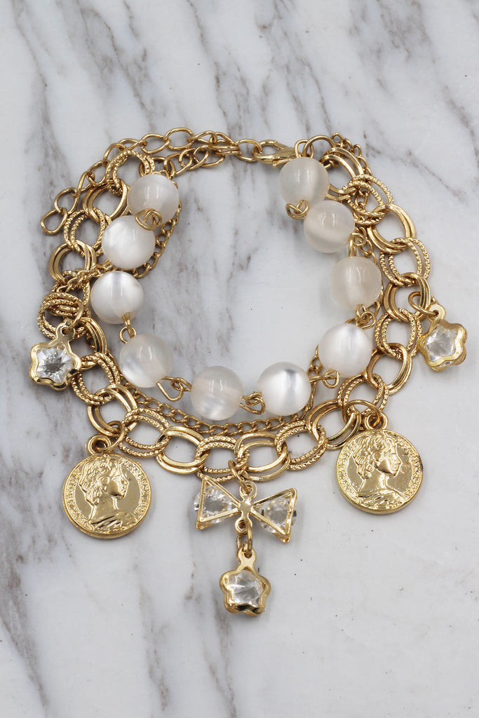 Fashion crystal bow bracelet