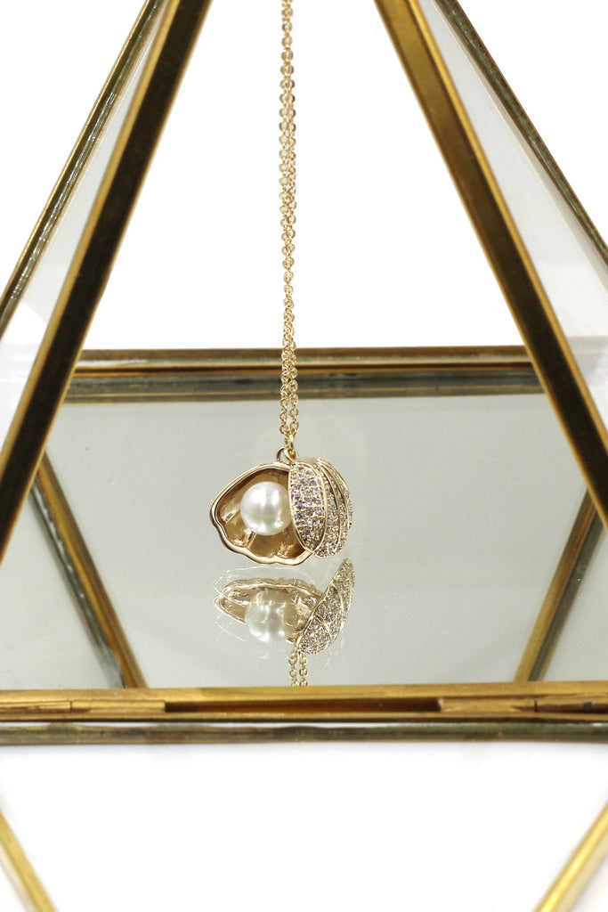 fashion pearl necklace earrings set