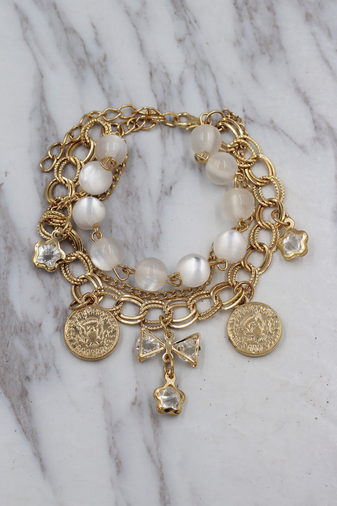 Fashion crystal bow bracelet