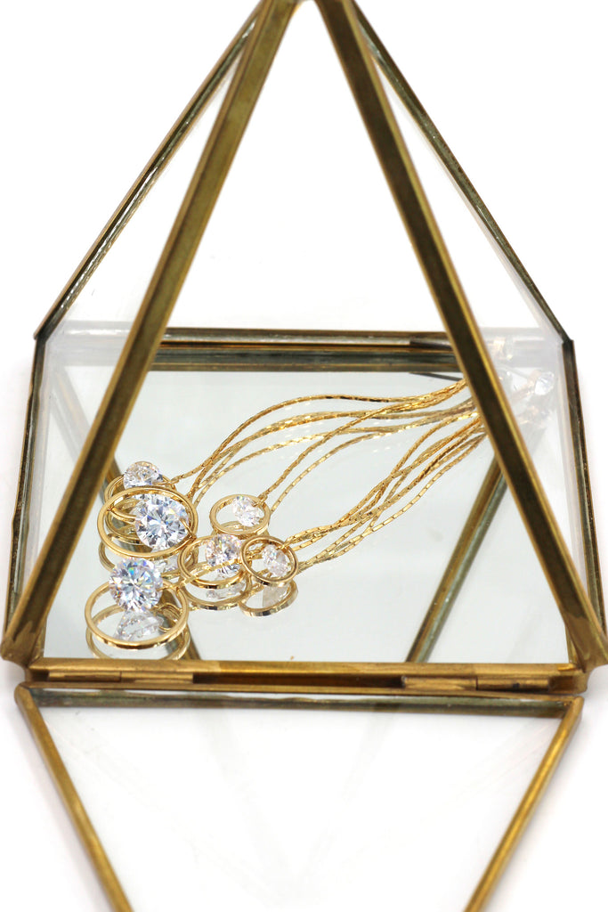 temperament tassel pendant crystal gold earrings