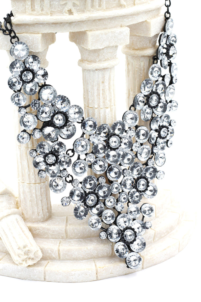 colorful crystal flowers necklace sets