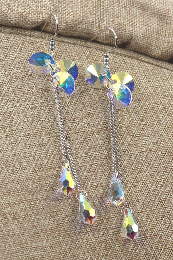 long fringed fashion earrings