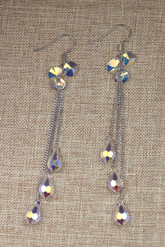 water droplets fringed fashion earrings