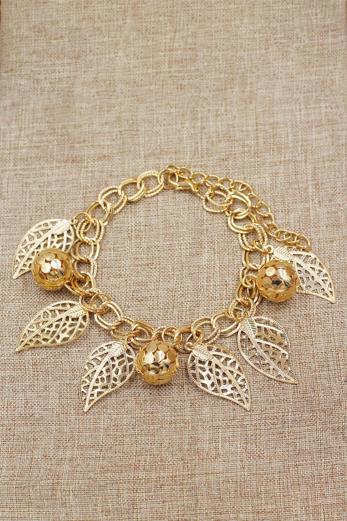 fashion leaf pendant bracelet