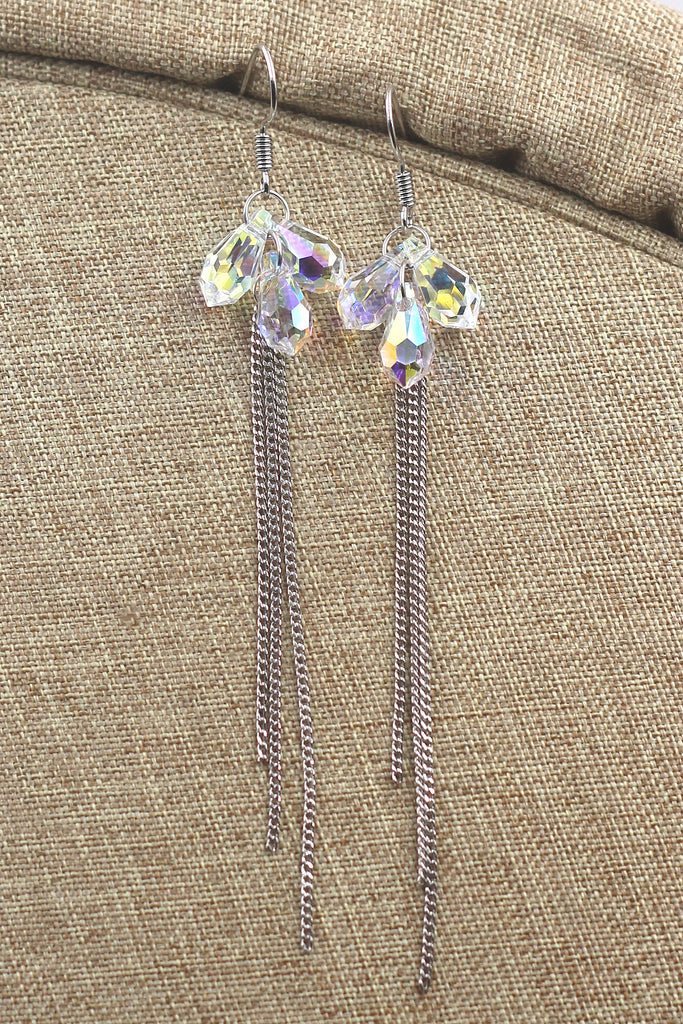 Fashion tassel crystal earrings