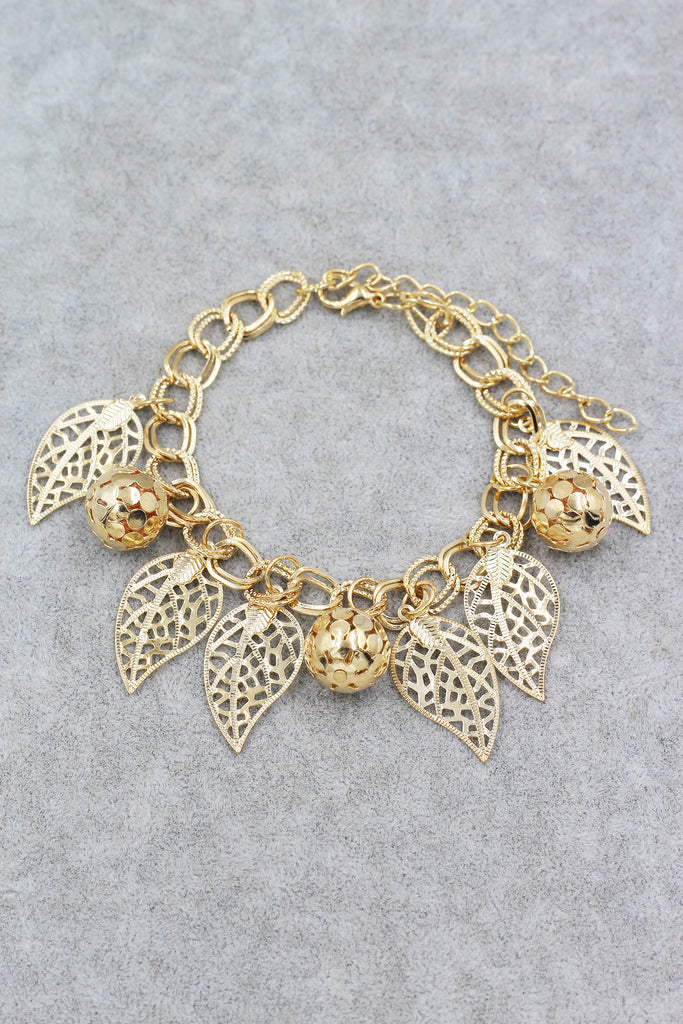 fashion leaf pendant bracelet