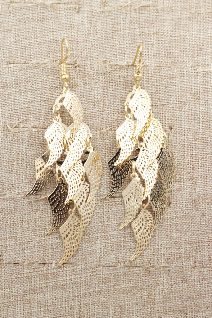 long small wing earrings