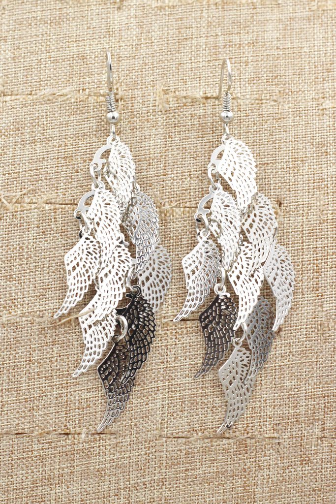 long small wing earrings