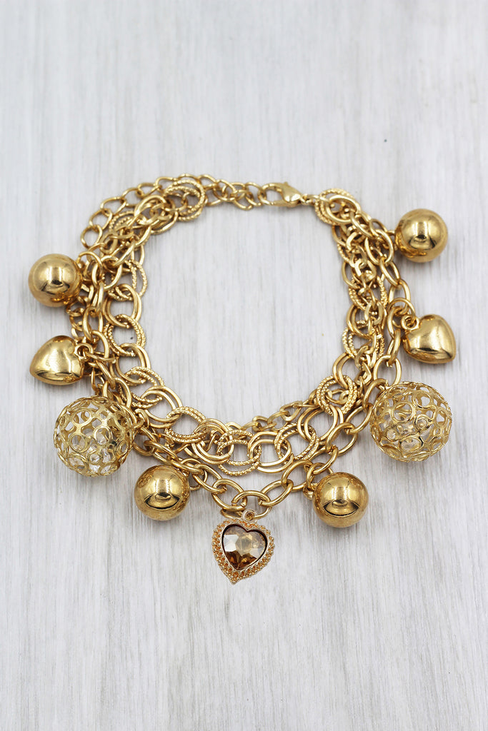 fashion love crystal pendant bracelet