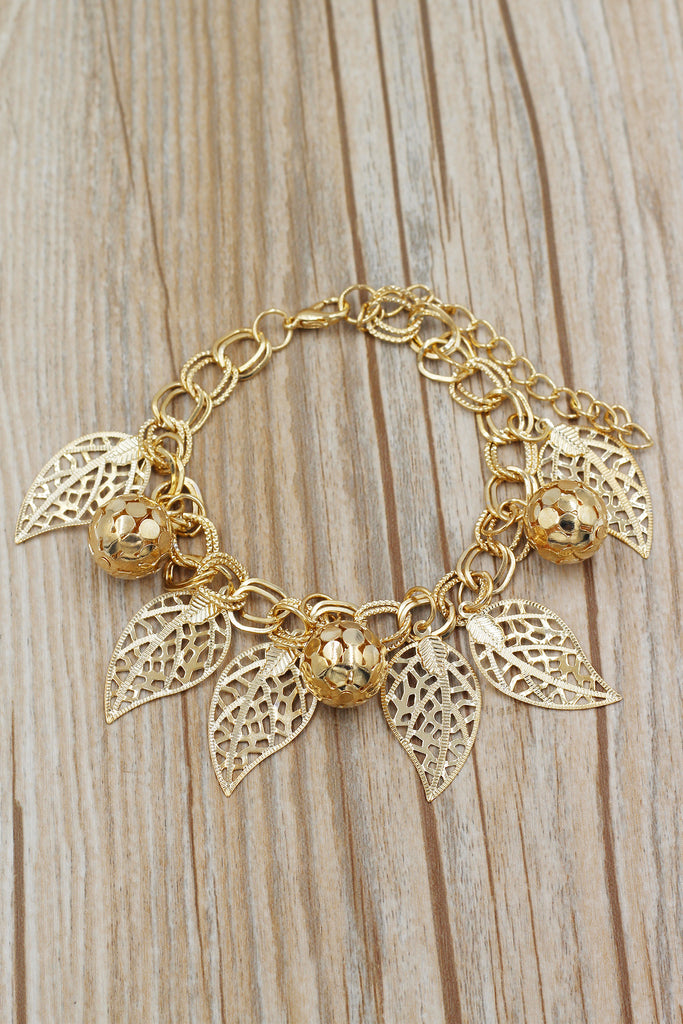 fashion leaf pendant bracelet
