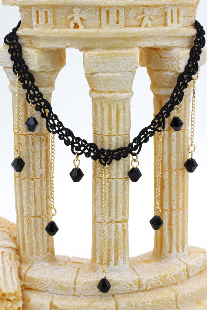 fashion weave water droplets choker