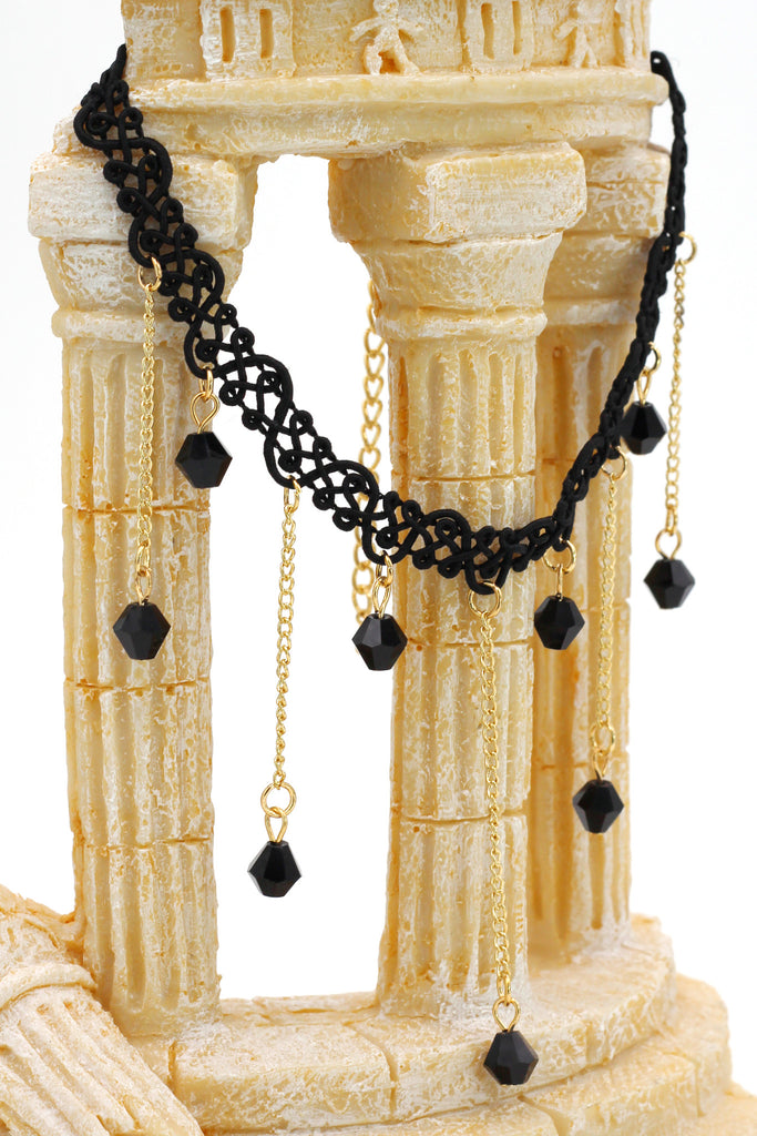 fashion weave water droplets choker