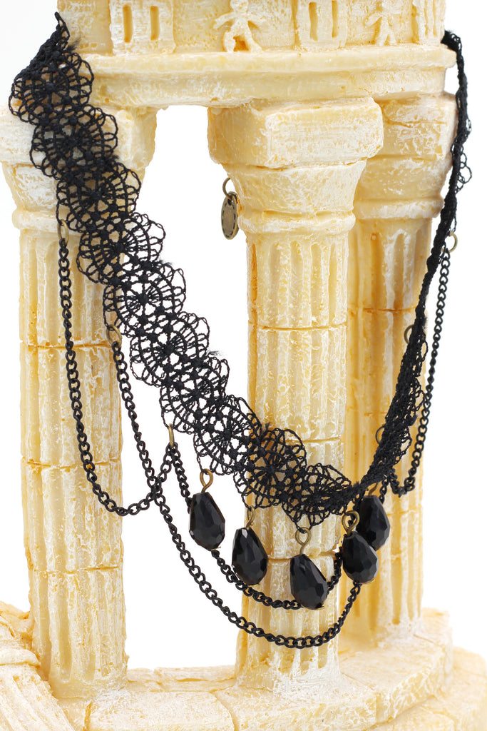 fashion lace drop pendant choker