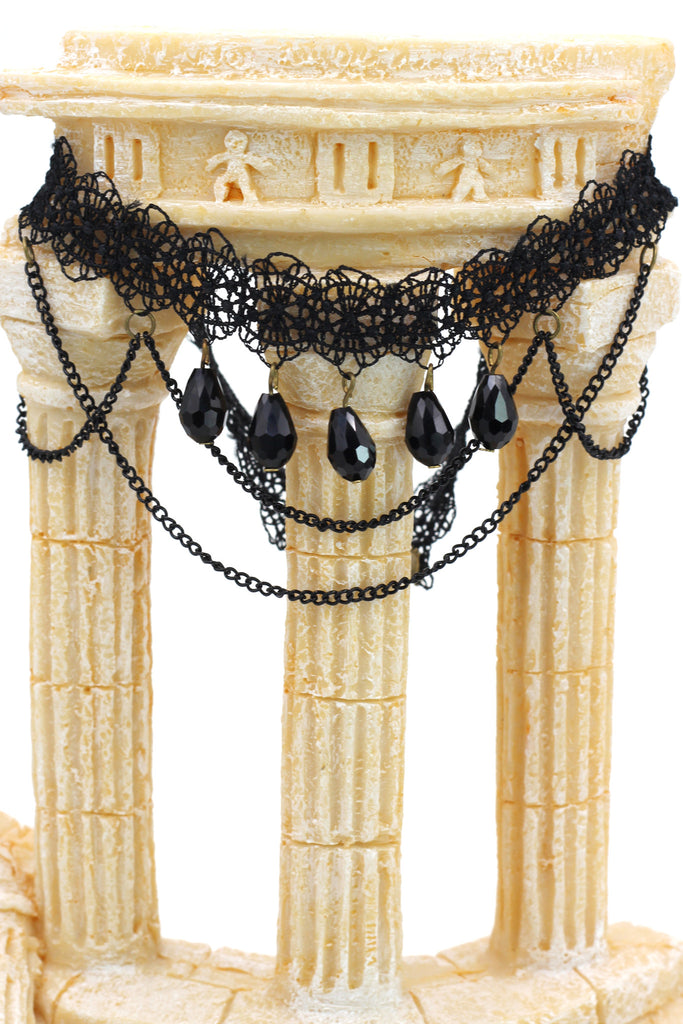 fashion lace drop pendant choker
