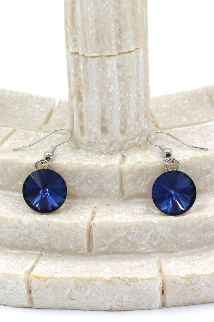 fashion circle crystal necklace earrings sets