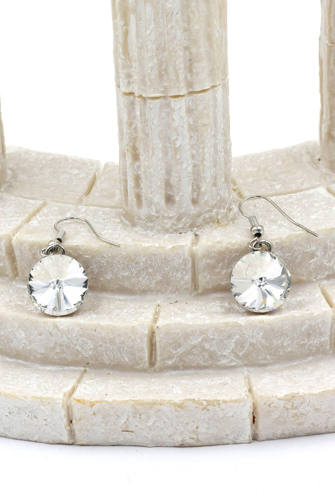 fashion circle crystal necklace earrings sets