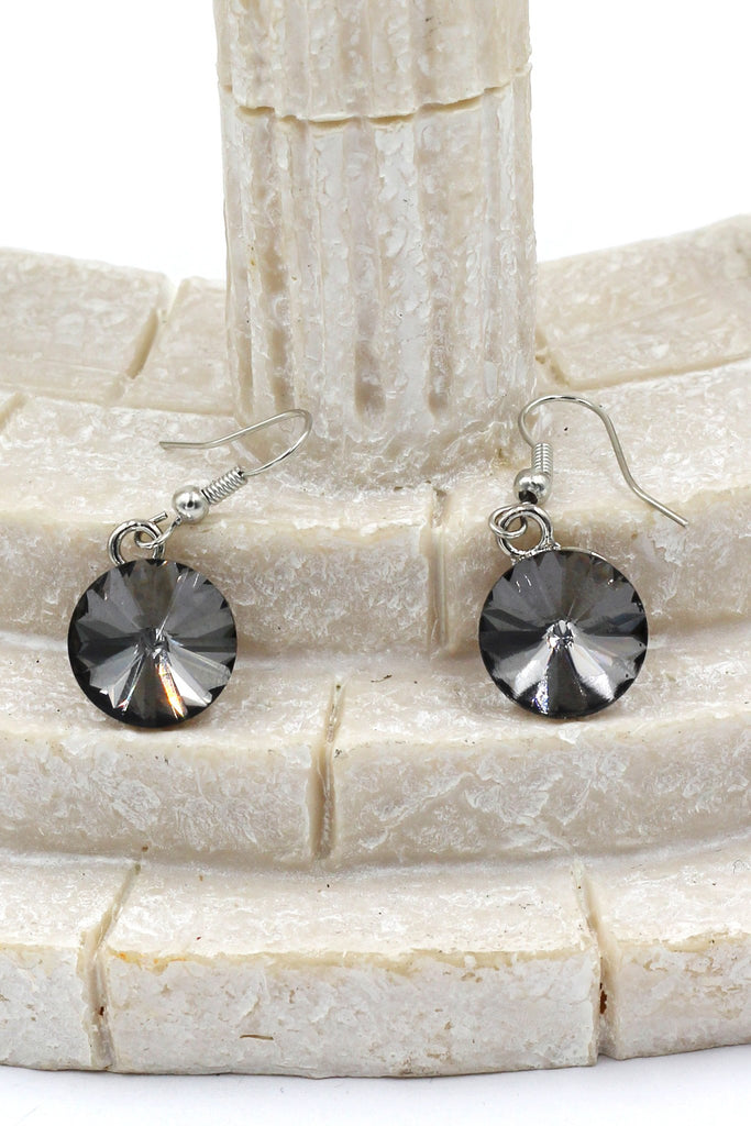 fashion circle crystal necklace earrings sets