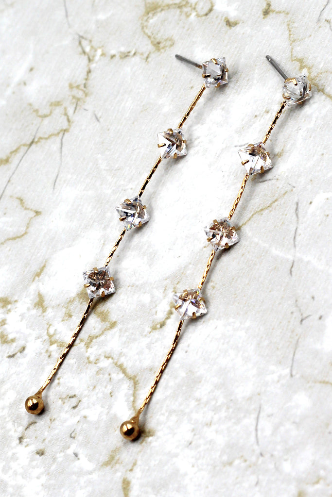 delicate long fringe earrings