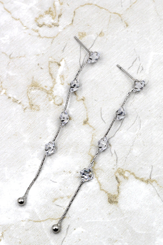 delicate long fringe earrings