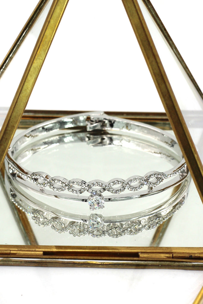 disposition wave circle crystal bracelet