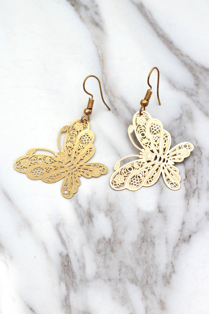 fashion big butterfly earrings