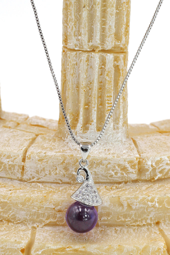fashion wizard hat crystal silver necklace