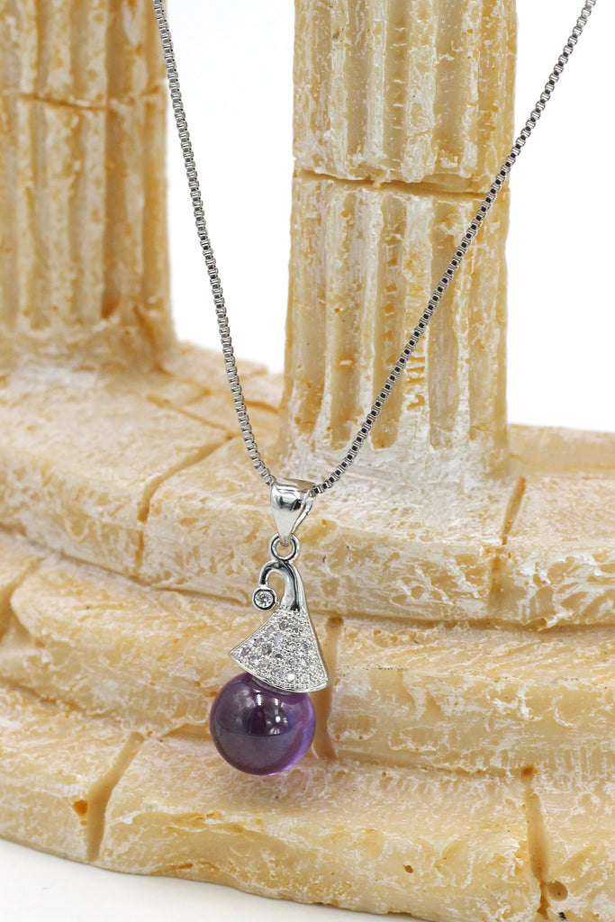 fashion wizard hat crystal silver necklace