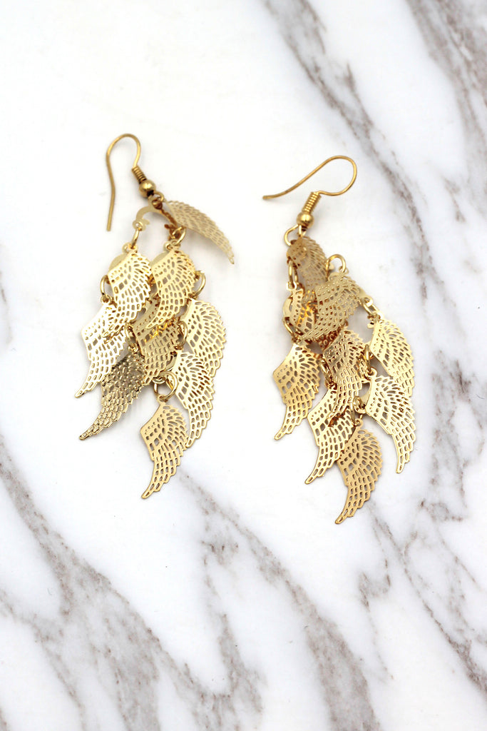 long small wing earrings