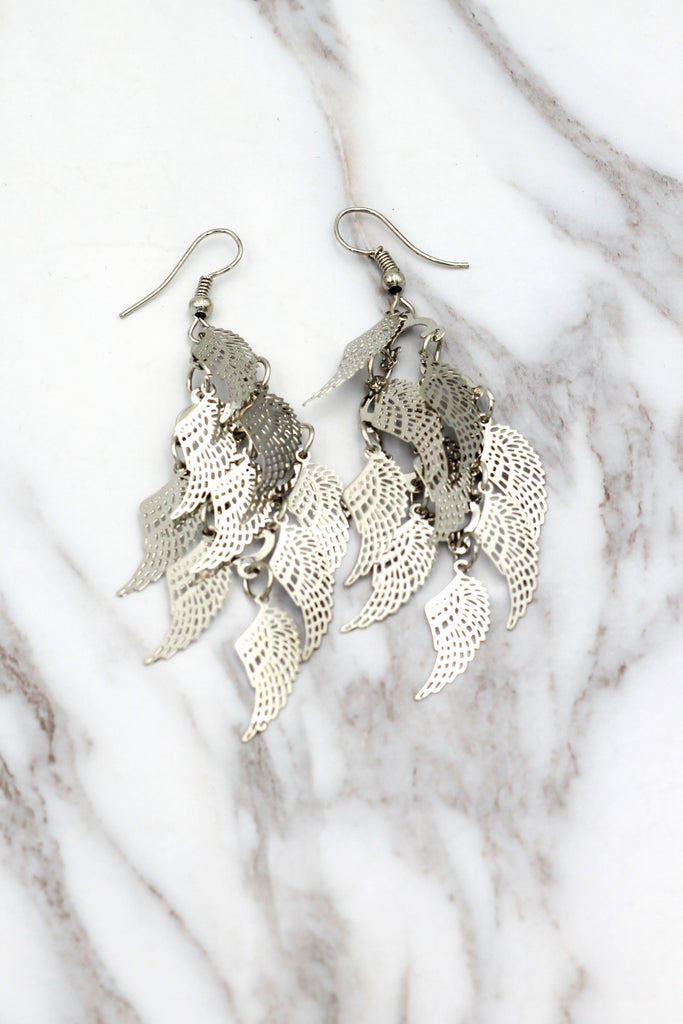 long small wing earrings