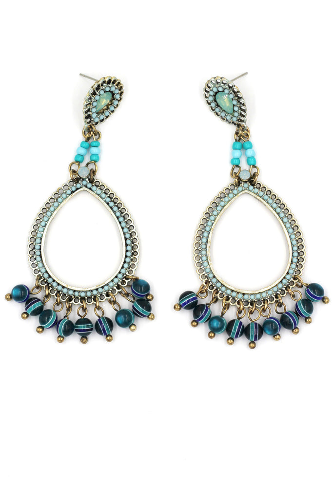 classic pendant beads earrings