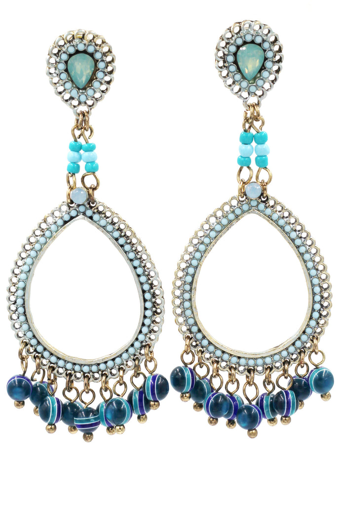 classic pendant beads earrings