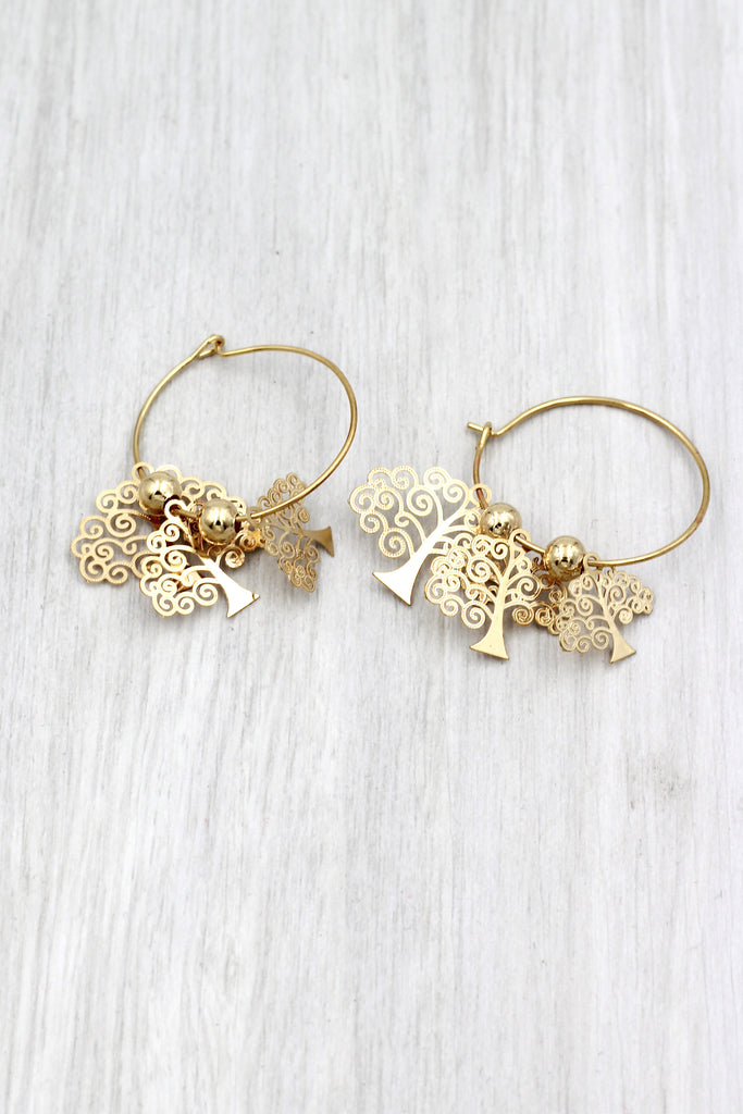 fashion small tree earrings