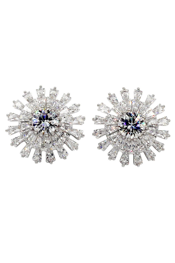 noble shiny crystal earrings necklace set
