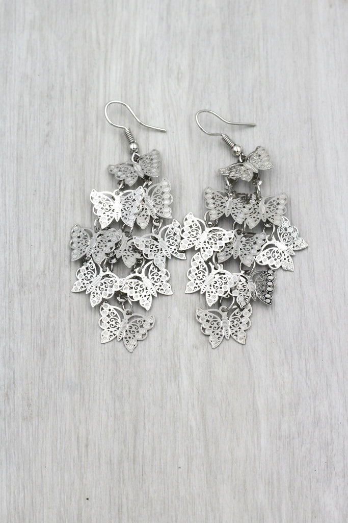 long small butterfly earrings