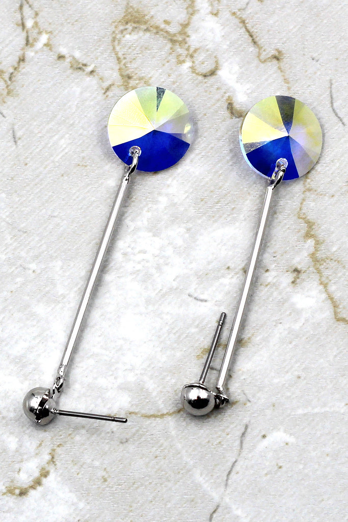 simple swarovski crystal earrings