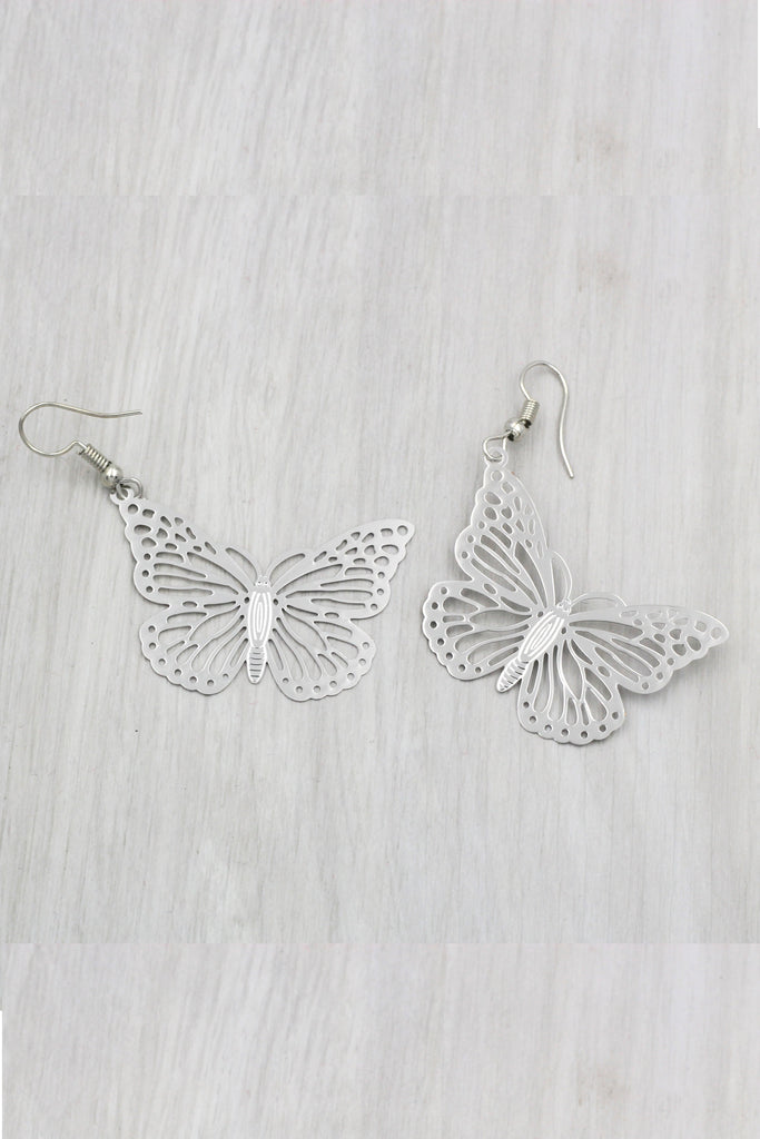 Fashion crystal butterfly ring earrings set