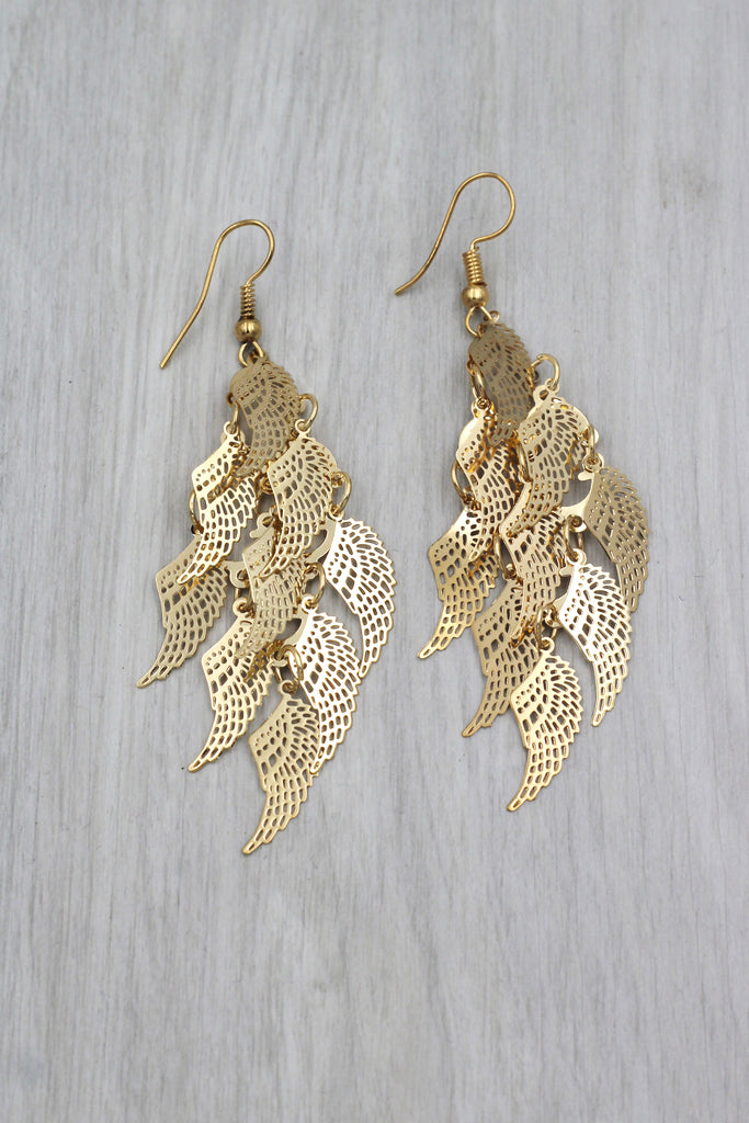 long small wing earrings