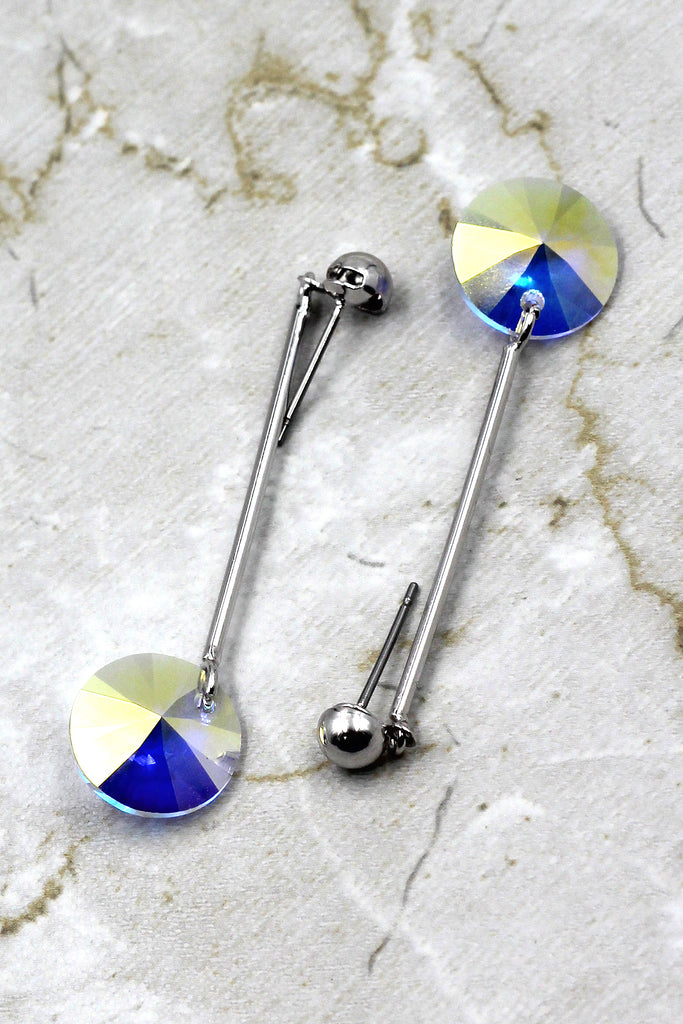 simple swarovski crystal earrings
