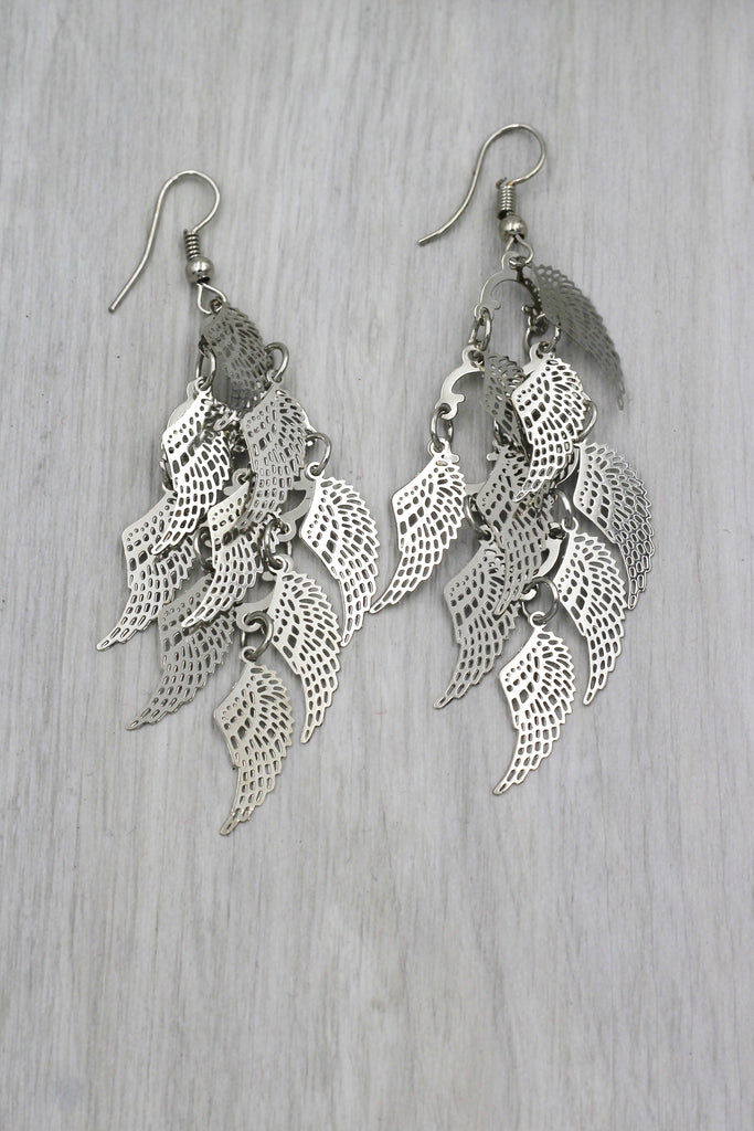 long small wing earrings
