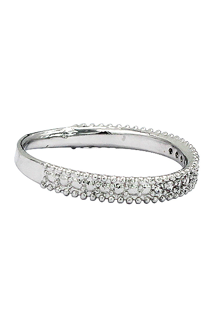 fashion small crystal silver ring