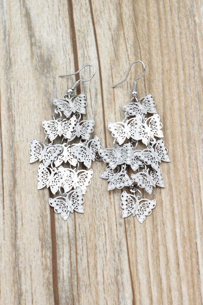 long small butterfly earrings