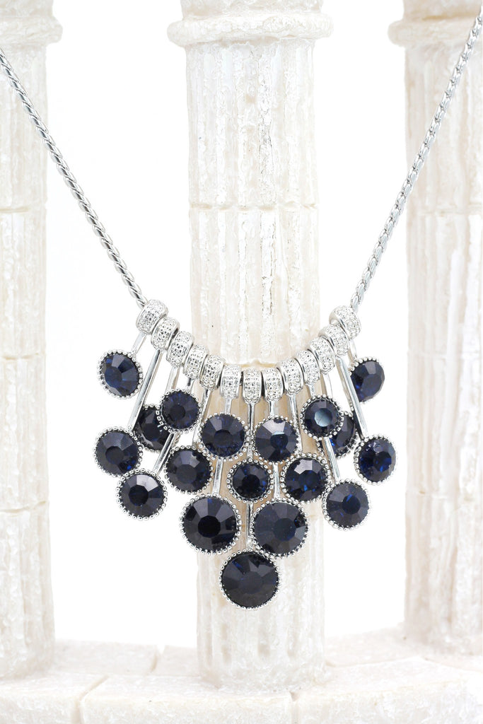 elegant crystal earrings necklace set