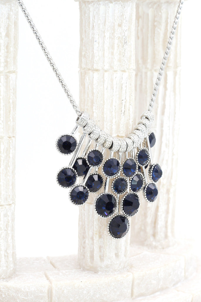 elegant crystal earrings necklace set