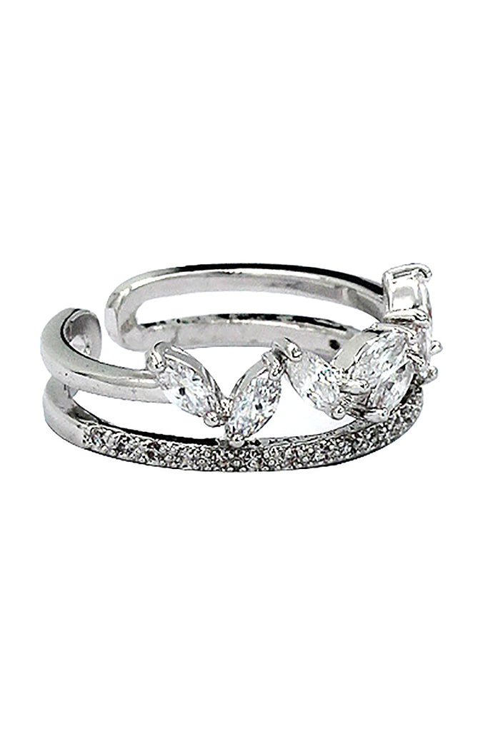 fashion crystal grain ring