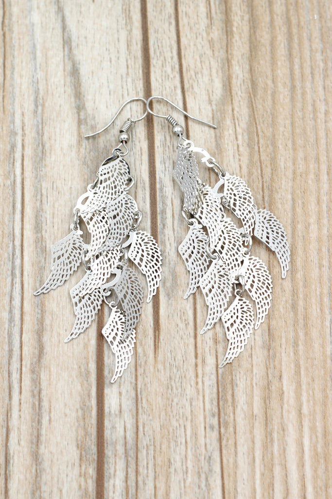 long small wing earrings