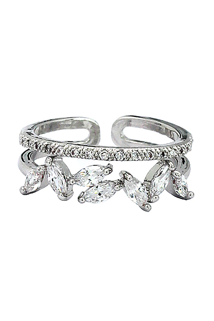 fashion crystal grain ring