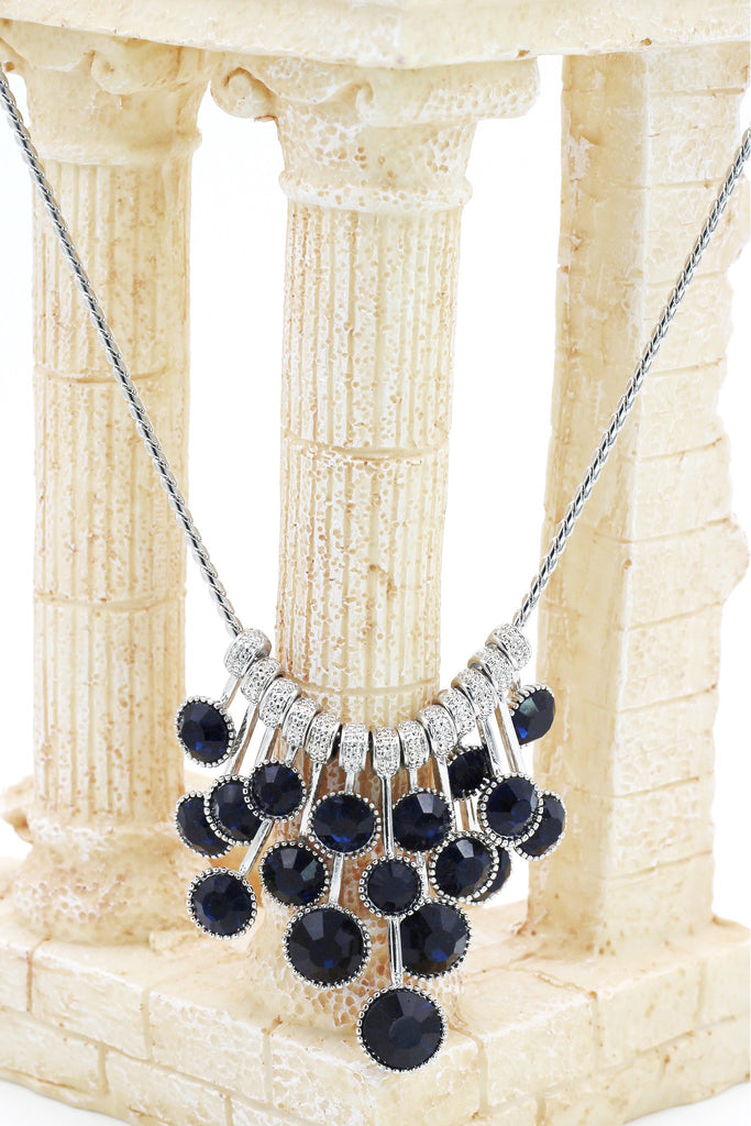 elegant crystal earrings necklace set
