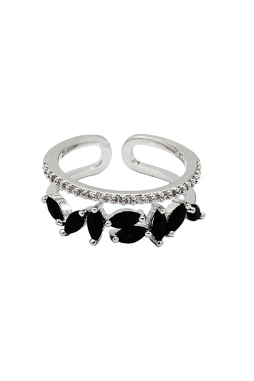 fashion crystal grain ring