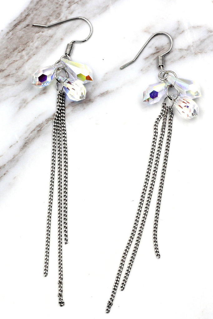 Fashion tassel crystal earrings